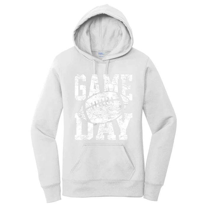 Funny Retro Team Sports Vintage Football Season Game Day Women's Pullover Hoodie