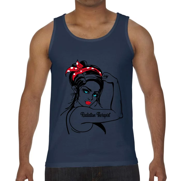 Female Radiation Therapist Rosie The Riveter Pin Up Gift Comfort Colors® Tank Top