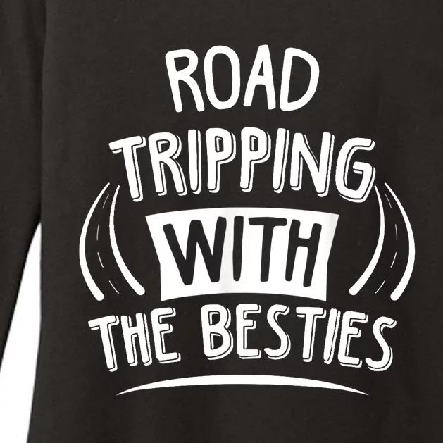 Funny Road Trip Design Road Tripping With The Besties Womens CVC Long Sleeve Shirt