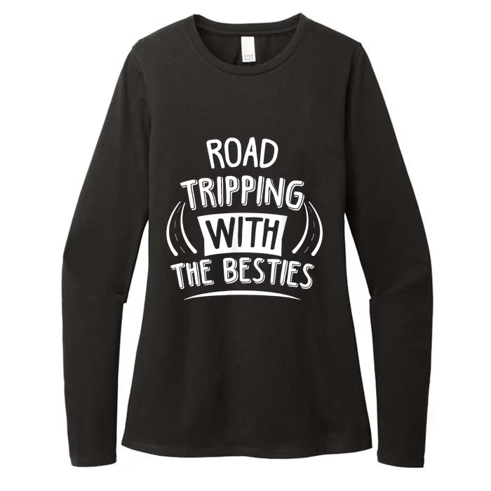 Funny Road Trip Design Road Tripping With The Besties Womens CVC Long Sleeve Shirt