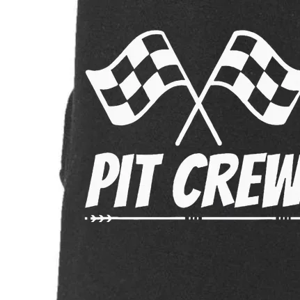 Funny Race Track Pit Crew Racing Mechanic Car Parties Doggie 3-End Fleece Hoodie