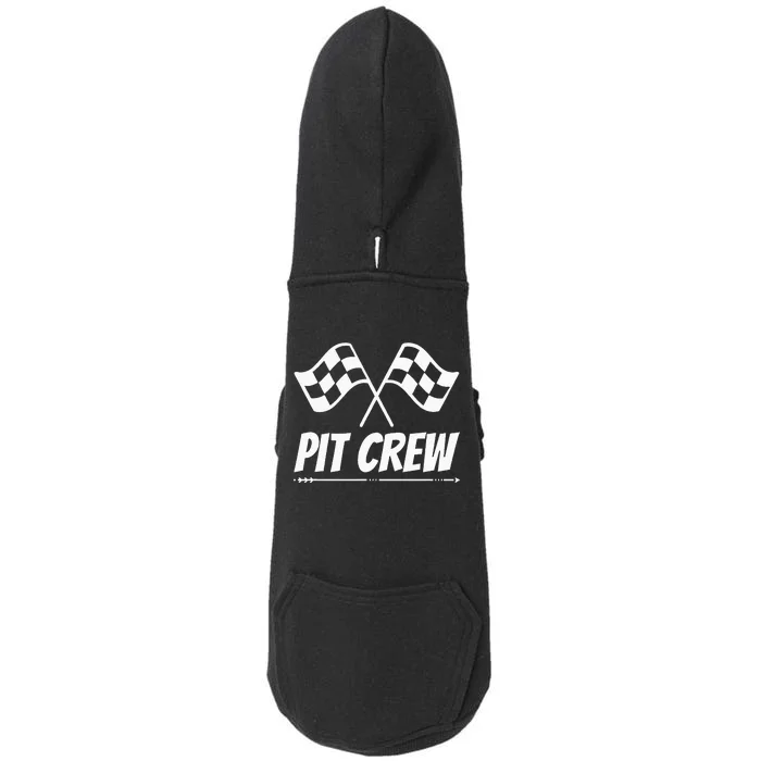 Funny Race Track Pit Crew Racing Mechanic Car Parties Doggie 3-End Fleece Hoodie