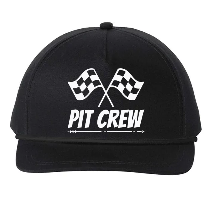 Funny Race Track Pit Crew Racing Mechanic Car Parties Snapback Five-Panel Rope Hat