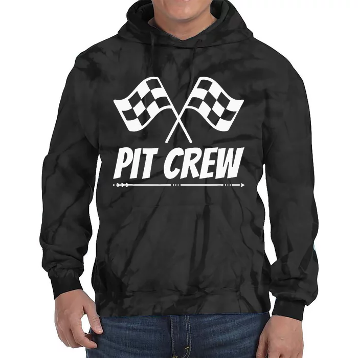 Funny Race Track Pit Crew Racing Mechanic Car Parties Tie Dye Hoodie