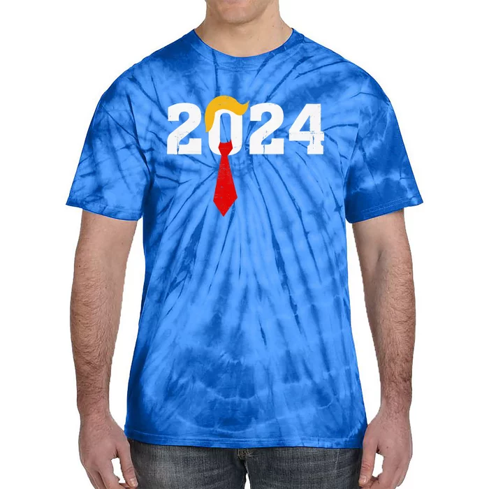 Funny Retro Trump 2024 Still Vote Felon Tie-Dye T-Shirt