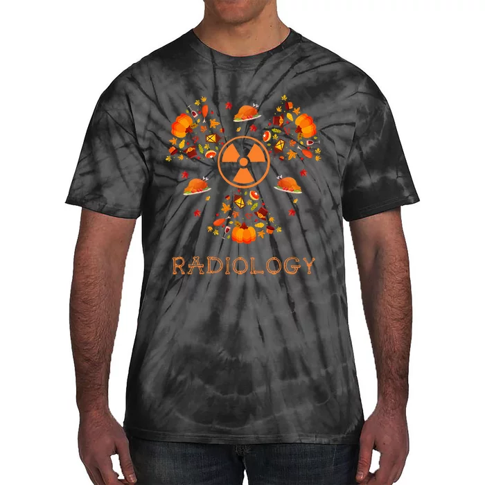 Fall Radiology Thanksgiving Radiologist Xray Pumpkin Tie-Dye T-Shirt