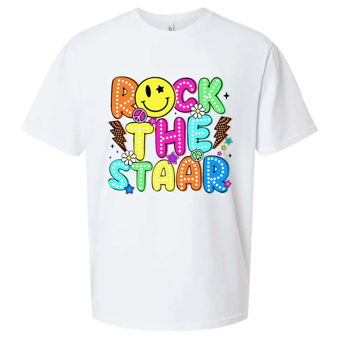 Funny Rock The Test Testing Day Teacher Student Motivational Sueded Cloud Jersey T-Shirt