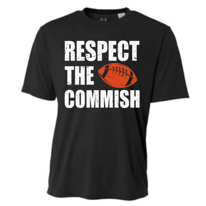 Football Respect The Commish Fantasy Football Champion Cooling Performance Crew T-Shirt