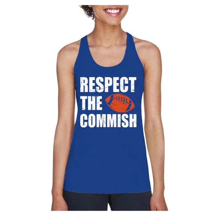 Football Respect The Commish Fantasy Football Champion Women's Racerback Tank