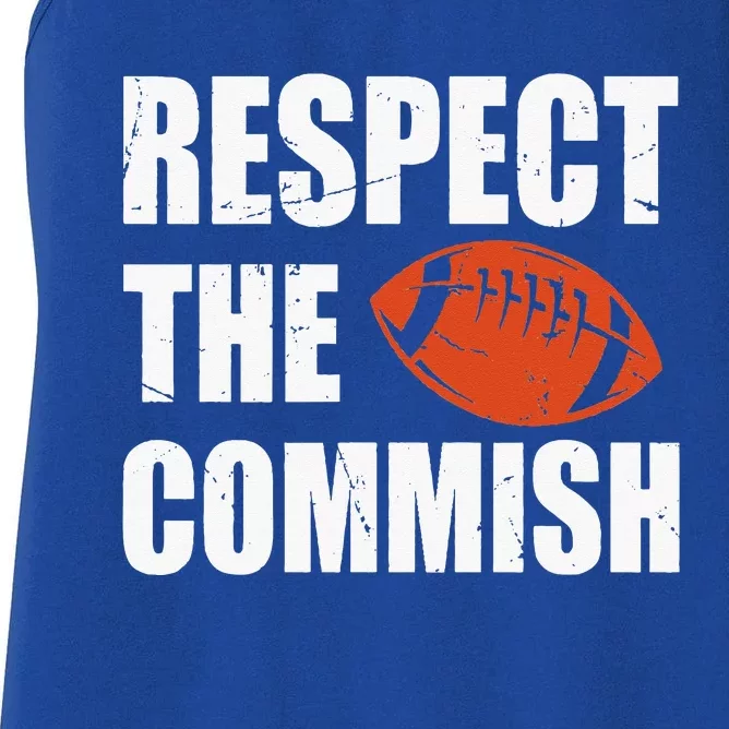 Football Respect The Commish Fantasy Football Champion Women's Racerback Tank