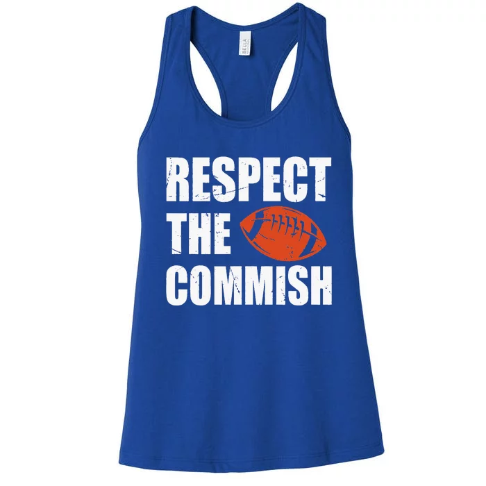 Football Respect The Commish Fantasy Football Champion Women's Racerback Tank