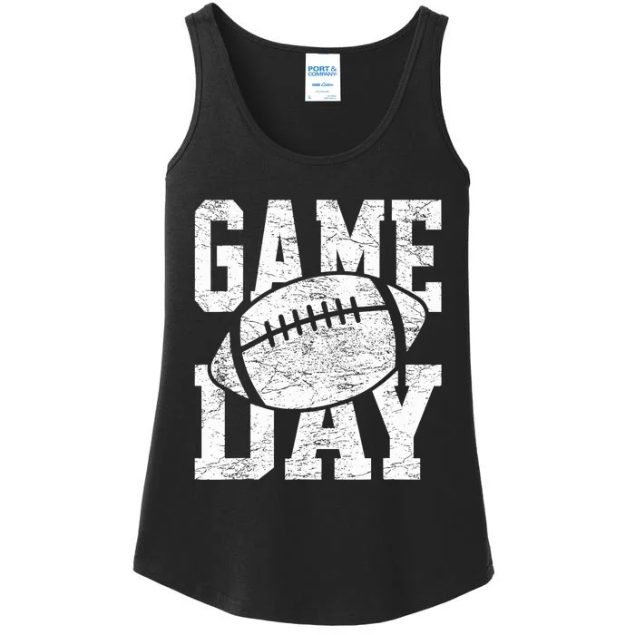 Funny Retro Team Sports Vintage Football Season Game Day Ladies Essential Tank