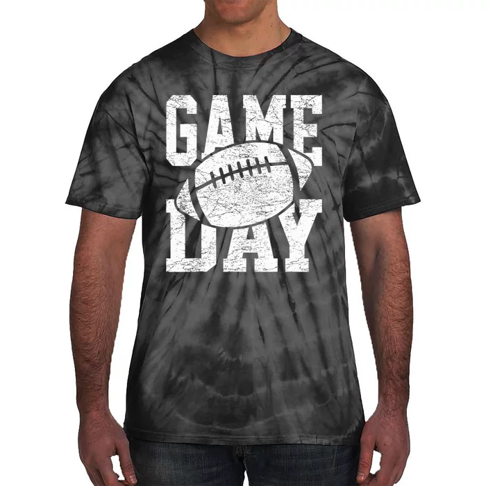 Funny Retro Team Sports Vintage Football Season Game Day Tie-Dye T-Shirt