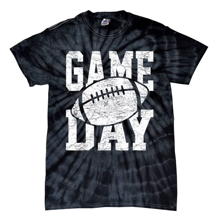 Funny Retro Team Sports Vintage Football Season Game Day Tie-Dye T-Shirt