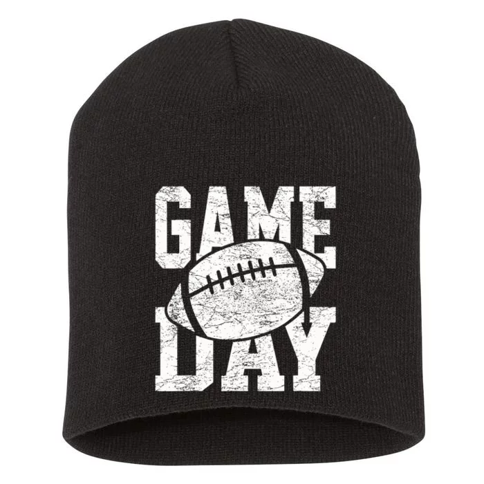 Funny Retro Team Sports Vintage Football Season Game Day Short Acrylic Beanie