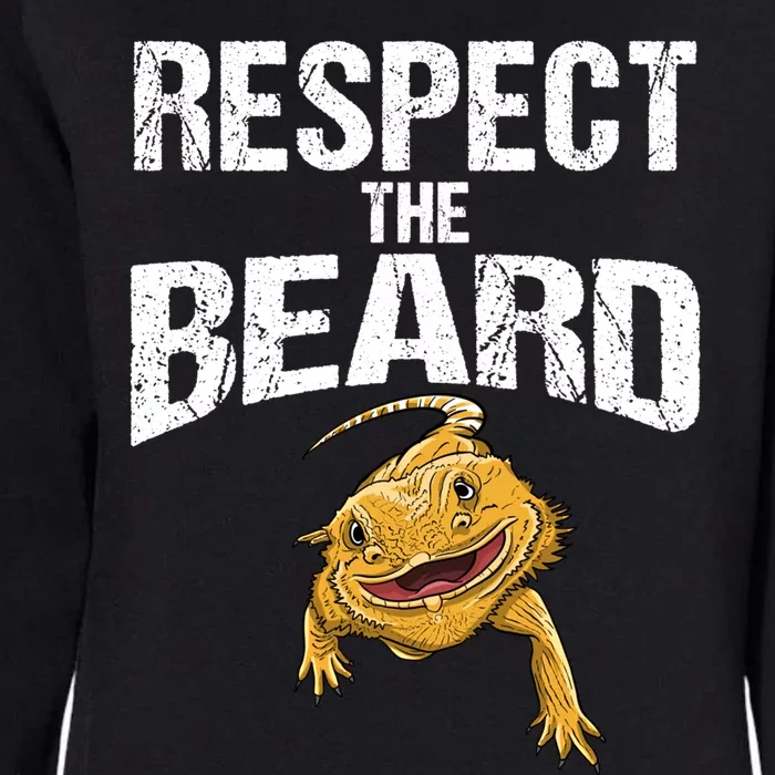 Funny Respect The Beard Gift Cute Bearded Dragon Gift Womens California Wash Sweatshirt