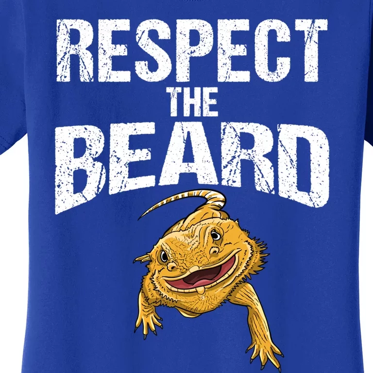 Funny Respect The Beard Gift Cute Bearded Dragon Gift Women's T-Shirt