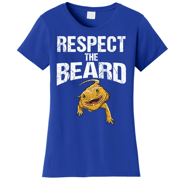 Funny Respect The Beard Gift Cute Bearded Dragon Gift Women's T-Shirt