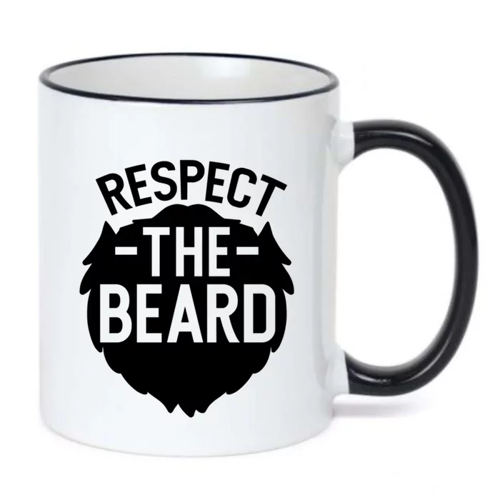 Funny Respect The Beard Funny Gift Black Color Changing Mug