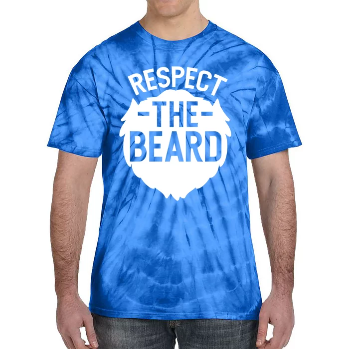 Funny Respect The Beard Funny Gift Tie-Dye T-Shirt