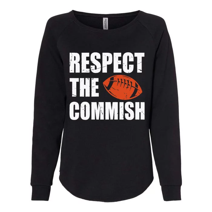 Football Respect The Commish Fantasy Football Champion Womens California Wash Sweatshirt