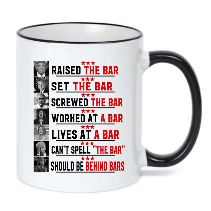 Funny Raised The Bar Pro Donald Trump Quote Black Color Changing Mug