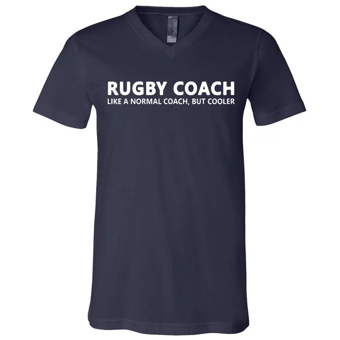 Funny Rugby Trainer Definition Rugby Coach V-Neck T-Shirt