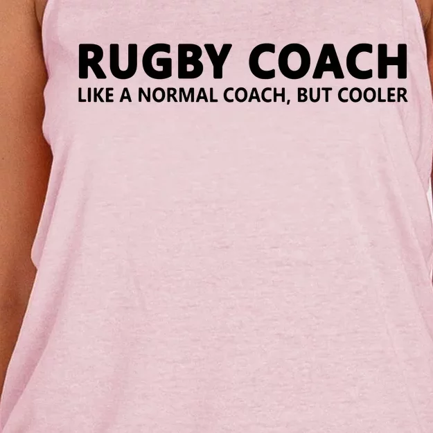 Funny Rugby Trainer Definition Rugby Coach Women's Knotted Racerback Tank