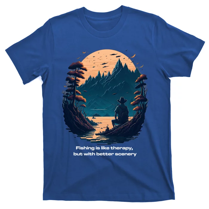 Fishing Relaxing Therapy Quote Meaningful Gift T-Shirt