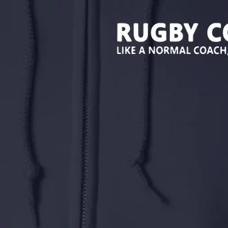 Funny Rugby Trainer Definition Rugby Coach Full Zip Hoodie