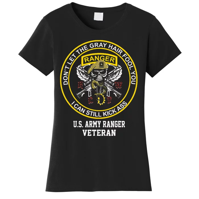 Funny Retired Us Ranger Veteran Usa Military Vet Women's T-Shirt