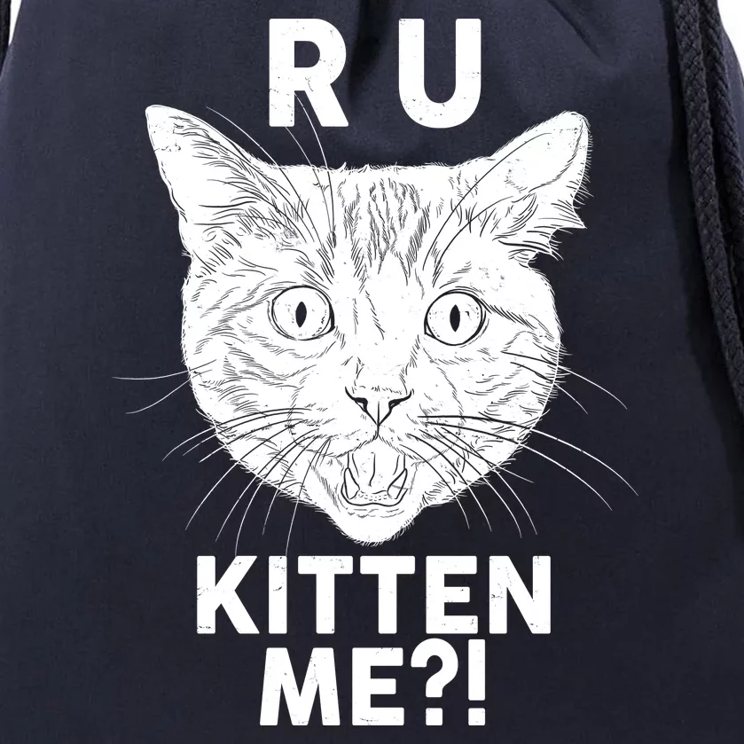 Funny R U Kitten Me Are You Kidding Me Cat Drawstring Bag