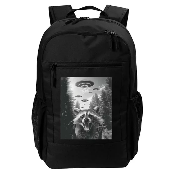 Funny Raccoon UFO Alien Invasion Daily Commute Backpack