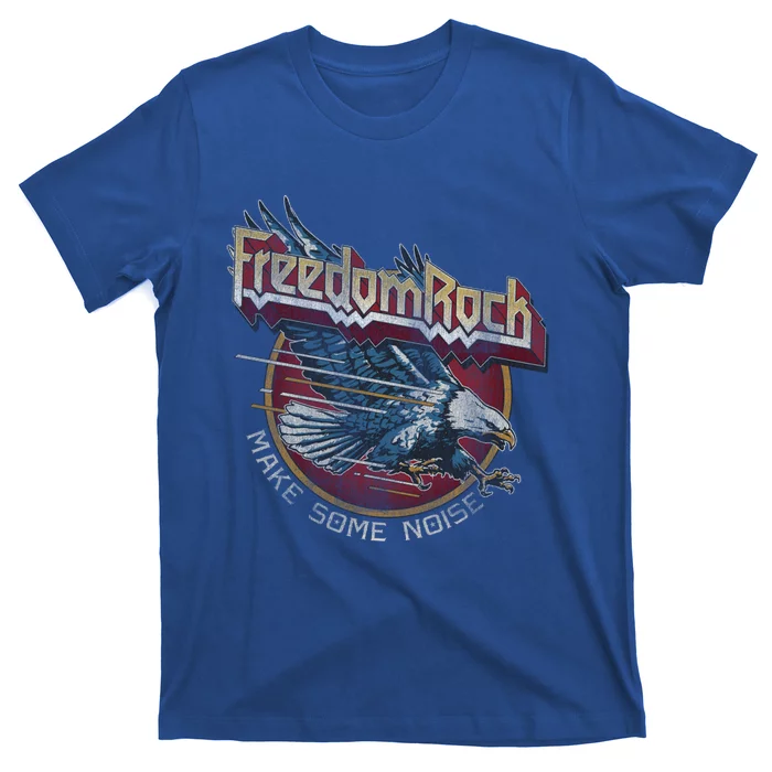 Freedom Rock Usa Eagle Vintage Retro Band Concert 4th July Gift T-Shirt