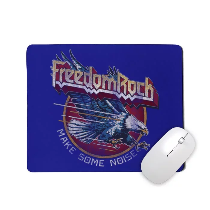 Freedom Rock Usa Eagle Vintage Retro Band Concert 4th July Gift Mousepad