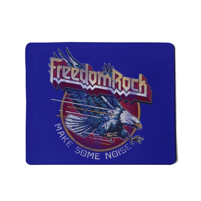 Freedom Rock Usa Eagle Vintage Retro Band Concert 4th July Gift Mousepad