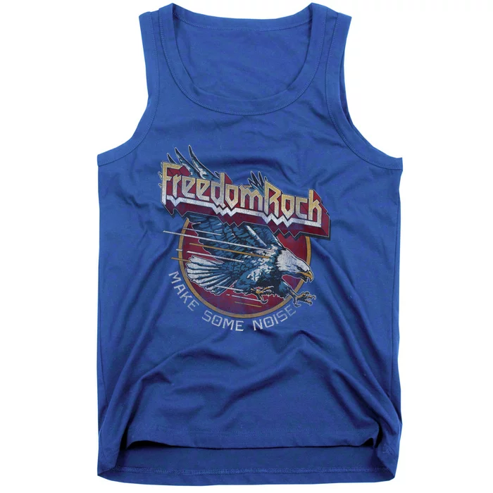 Freedom Rock Usa Eagle Vintage Retro Band Concert 4th July Gift Tank Top