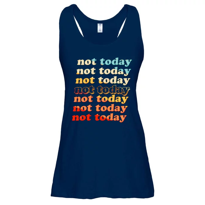 Funny Retro Vintage Not Today Ladies Essential Flowy Tank