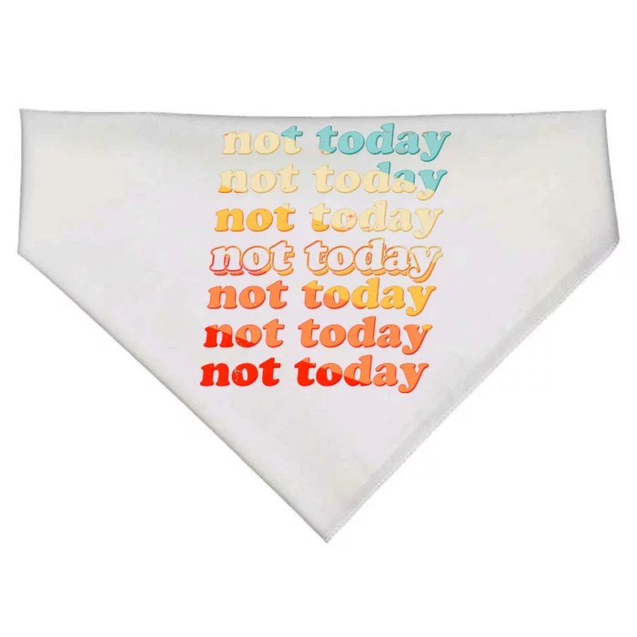 Funny Retro Vintage Not Today USA-Made Doggie Bandana