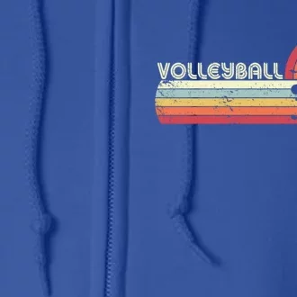 Funny Retro Volleyball Gift Full Zip Hoodie