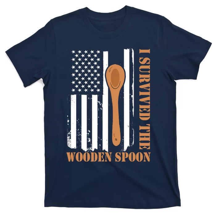 Funny Retro Vintage Wooden Spoon Survivor T-Shirt