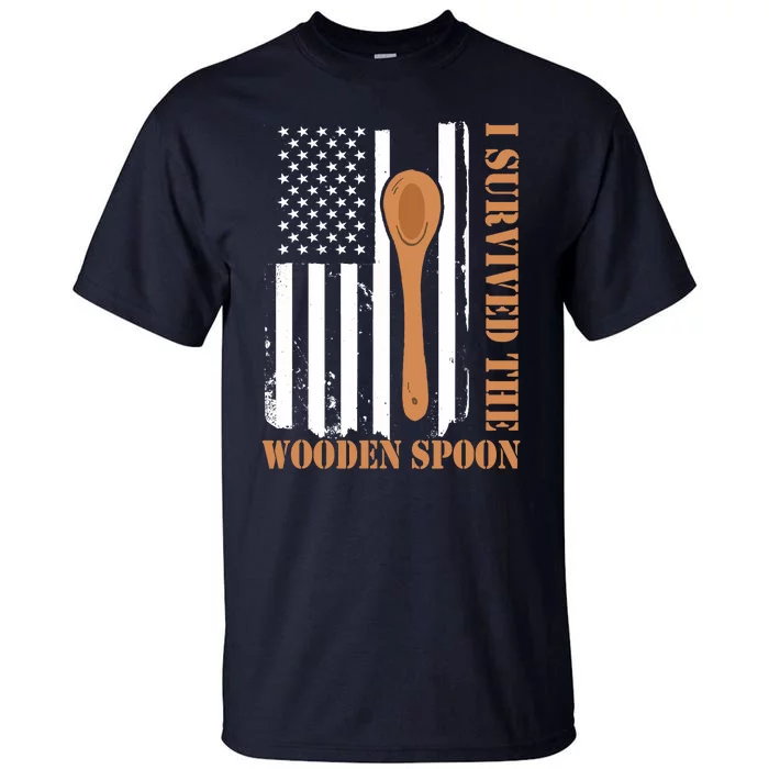 Funny Retro Vintage Wooden Spoon Survivor Tall T-Shirt