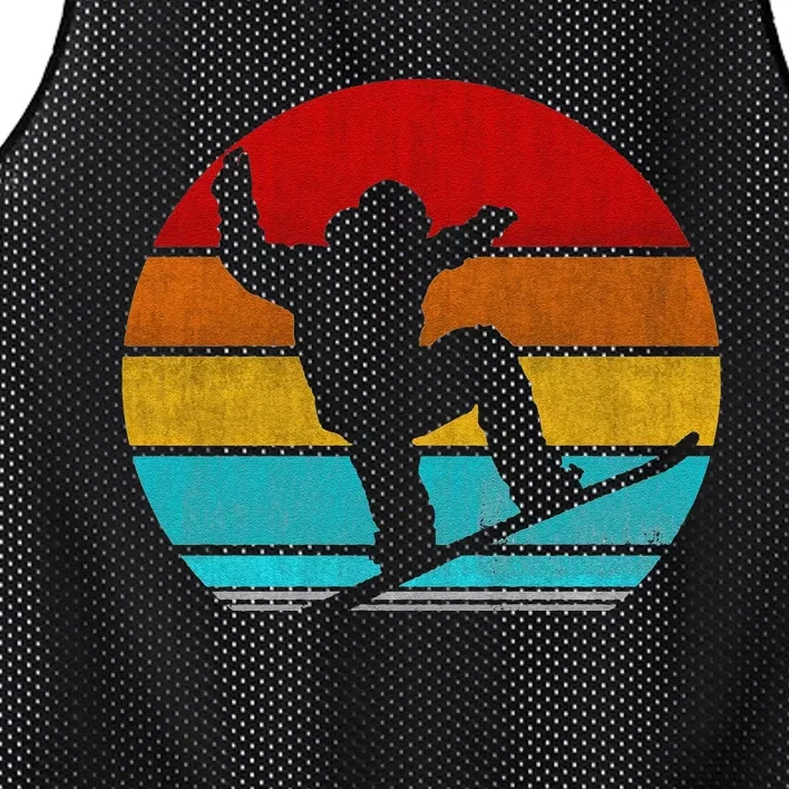 Funny Retro Vintage Snowboarding Mesh Reversible Basketball Jersey Tank