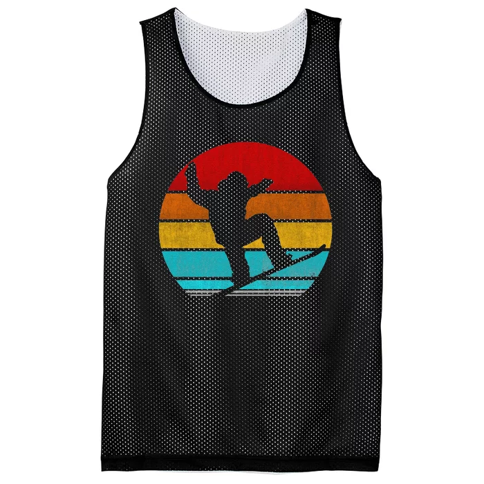 Funny Retro Vintage Snowboarding Mesh Reversible Basketball Jersey Tank