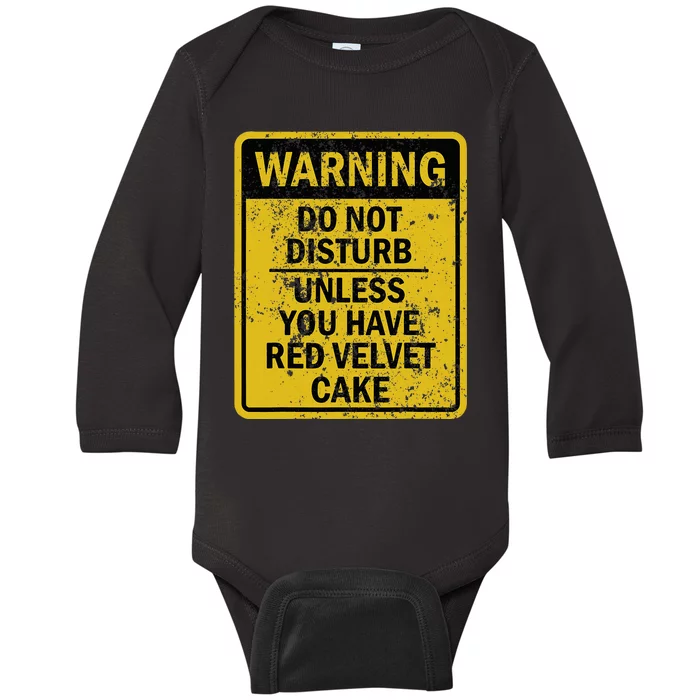 Funny Red Velvet Cake Food Dessert Baby Long Sleeve Bodysuit