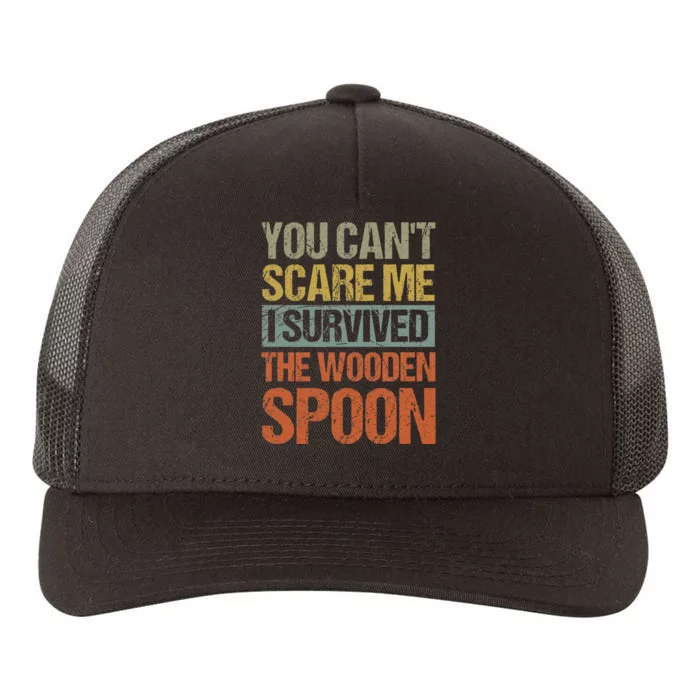 Funny Retro Vintage Wooden Spoon Survivor Yupoong Adult 5-Panel Trucker Hat