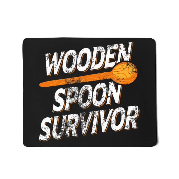 Funny Retro Vintage Wooden Spoon Survivor Mousepad