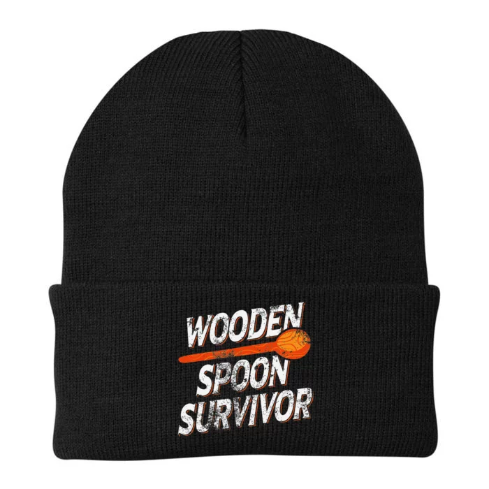 Funny Retro Vintage Wooden Spoon Survivor Knit Cap Winter Beanie