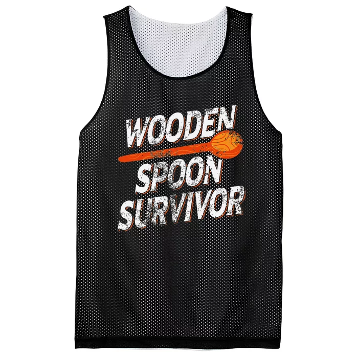 Funny Retro Vintage Wooden Spoon Survivor Mesh Reversible Basketball Jersey Tank