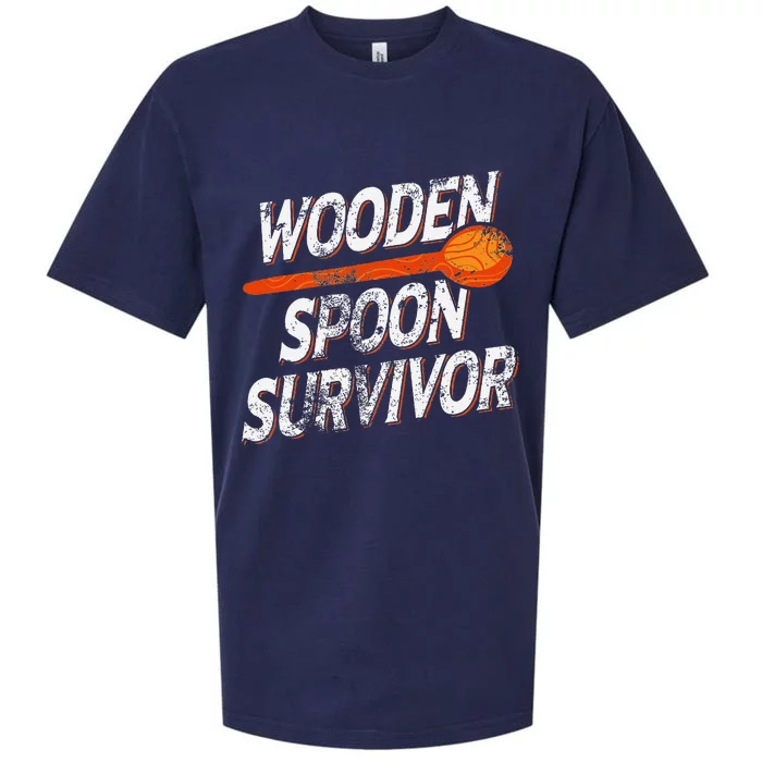 Funny Retro Vintage Wooden Spoon Survivor Sueded Cloud Jersey T-Shirt